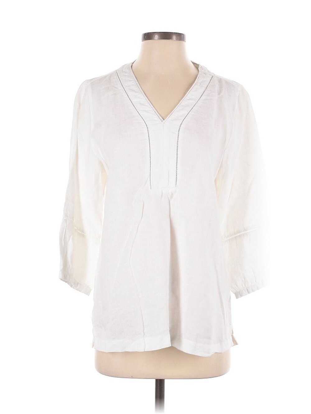 Joie White Linen Loose Fitting Shirt
